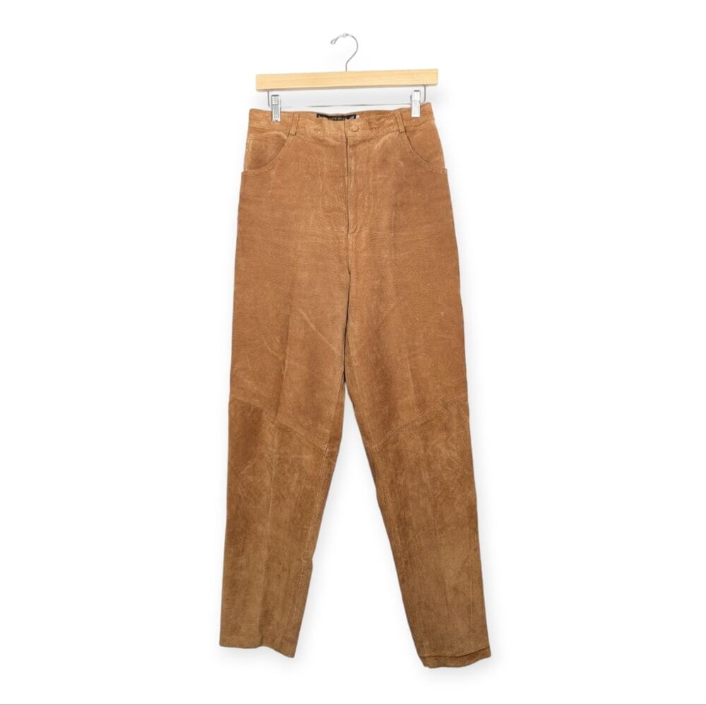 Vintage Don’t Stop Classics Tan 100% Leather Pants Size 12